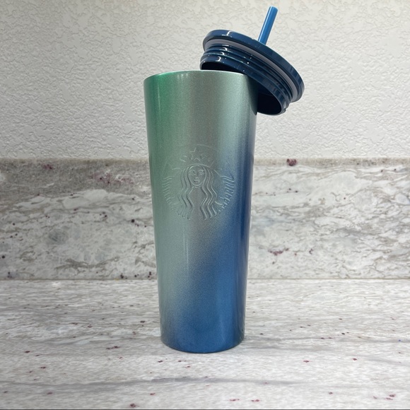 Starbucks NWT 2021 Holiday Limited Edition Set of 2 Stainless Steel Ombré- 24oz - Picture 6 of 15